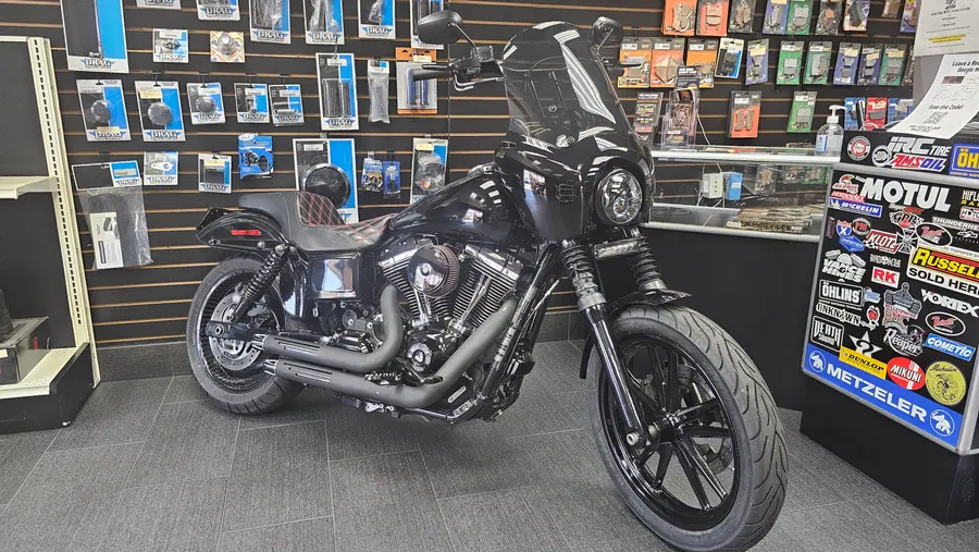 Custom Harley Dyna Low Rider build at Motorcycle Tire Center Orange CA