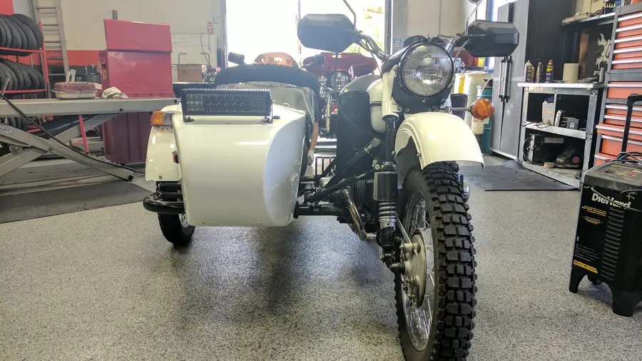 Ural sidecar motorcycle repair at MTC Orange CA